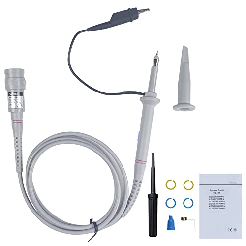 OWON Universal Oszilloskop Sonden Kit, 200MHz, BNC-Oszilloskop-Klemmentastkopf-Dämpfung kann durch 1x oder 10x Schiebeschalter für Oszilloskope der eingestellt werden