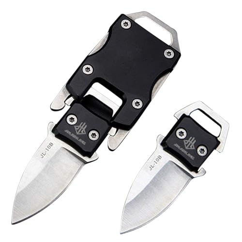 NedFoss Mini Klappmesser, 4cm Klein EDC Messer, Outdoor Mini Taschenmesser, mini Schlüsselanhänger Messer, Gürtelmesser, Paketöffner, Kleine Geschenke