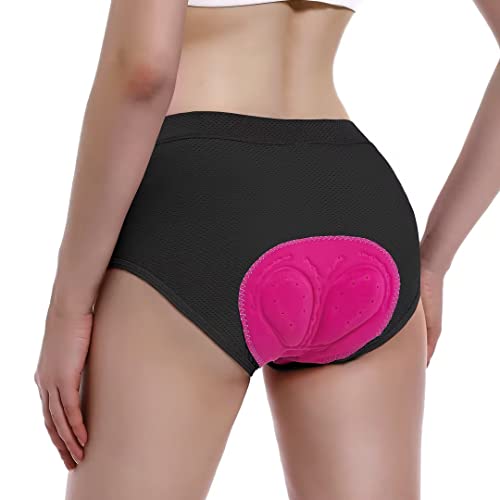 MEETWEE Damen Radunterhose, Fahrradhose Kurz Radlerhose Fahrrad Unterwäsche mit 4D Gel Gepolstert, Fahrradunterhose Atmungsaktiv Schnelltrocknend Radhose