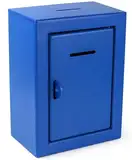 Spendenbox aus Metall, für Wohltätigkeitsorganisationen, aus Stahl, für Wahlurnen, Büro, Vorschlagsbox, sichere Box mit Schlitz vorne und oben, einfache Wandmontage mit vorgebohrten Löchern, 21,6 x