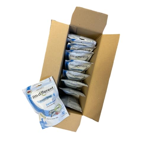 I'm different, Monoprotein gefriergetrockneter Snack, Sardinen, 10 x 40 g