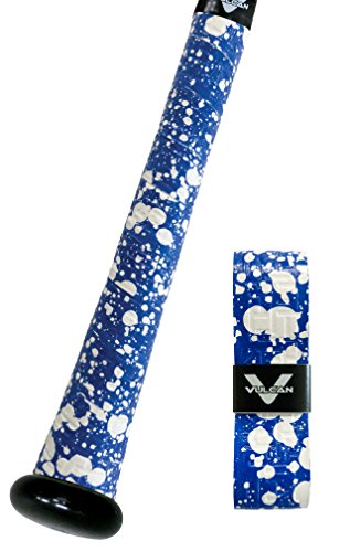 Vulcan Unisex-Erwachsene 0.50mm / 1.00mm / 1.75mm Bat Grip | Baseball/Softball | Multiple Colors Blue Splatter Standard Schlägergriff 1,75 mm, Blauer Spritzer, Thickness | All