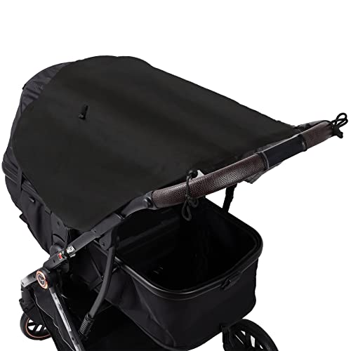 Homord Sonnensegel Kinderwagen & Buggy mit Seitenschutz - UV Schutz 50+ Sonnenschutz Kinderwagen, Universal Verstellbar Sonnenverdeck passend für ABC Design,Maxi-Cosi,Bugaboo,Hartan,Joie