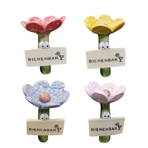 Bienen-Tränkestationen – Bienentränke für den Garten, Faszinierende Tränken für Wilde Bienen und Insekten, Keramik-Bienentränke für Garten und Schmetterlinge (Set, 2.95IN)