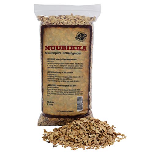 MUURIKKA Räucherchips aus finnischer Erle, 2L Räucherspäne für Smoker & Räucherofen
