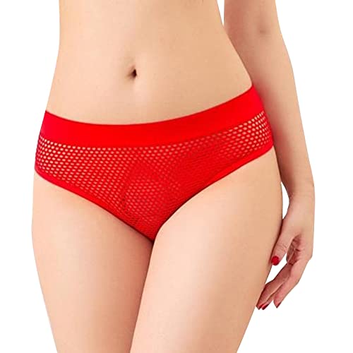 Sexy Junge Damen, heiße transparente, nächtliche, verbundene Dessous Schubladen Organizer Unterwäsche (Red, One Size)