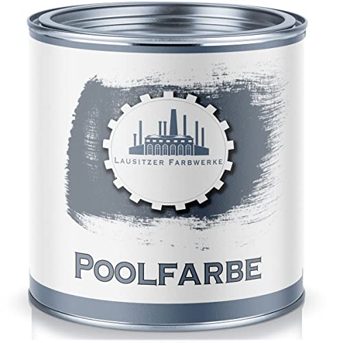 Lausitzer Farbwerke Schwimmbeckenfarbe traditionelle Poolfarbe Schwimmbadbeschichtung Betonfarbe wasserdicht in Blau Weiß Grau Grün Seegrün Lichtgrau Anthrazitgrau (2,5 L, Lichtgrau)