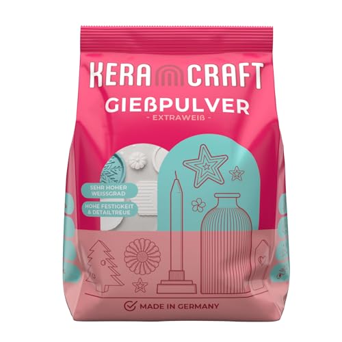 Keracraft Gießpulver weiß 4,5kg - Reliefgießpulver weiß für kreative Projekte