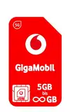 Vodafone GigaMobil eSIM | Wähle Deinen Mobilfunk-Tarif von 5GB bis Unlimited Datenvolumen | Aktion 24x20% Tarifrabatt | 5G-Netz | Telefon- SMS-Flat | EU-Roaming