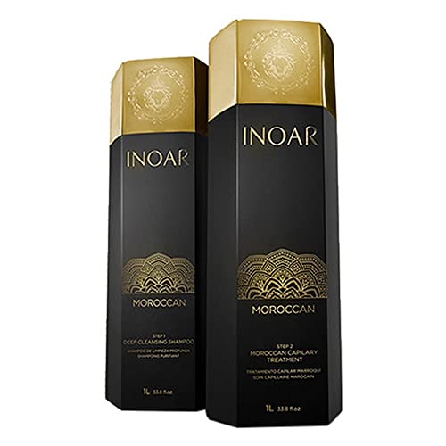 INOAR Brasilianisches Haarglättungssystem (2 x 1 Liter Champu und Keratin)