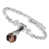 JONZIN Personalisierte Geschenke,Fotoarmband mit Eigenem Foto, Foto Projektion Armband Geschenke für Damen Freundin Paare Mama Weihnachten Geburtstagsgeschenk