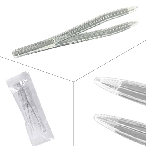 Zeckenpinzette Einmal Pinzetten, steril glasklar, 125mm – 50er Pack präzise & hygienische Pinzette für den vielseitigen Einsatz, Einwegprodukt - Hygiene, Zeckenzange, medizinische Anwendungen