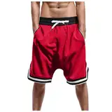 Shorts Basketball Herren Kurze Hose - Elastische Sports Shorts Sommer Shorts Loose Classic Basketball Trainingsshorts mit Taschen Casual Laufshorts Jogging Netzgewebe Atmungsaktiv