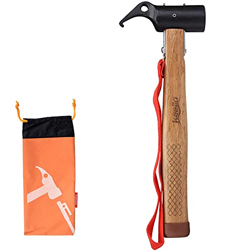 oumuik Hammer Camping Zelt Hammer für Zeltpfähle Holzhammer Camping Hammer Hammer Multifunktionshammer mit Kordel für Zelt Lanyard