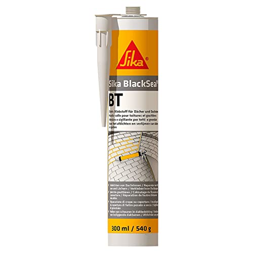 Sika – Dichtstoff – Sika BlackSeal BT – für den Einsatz an Dächern und Dachrinnen geeignet – dauerhaft plastisch und formbar – gebrauchsfertig – 300 ml