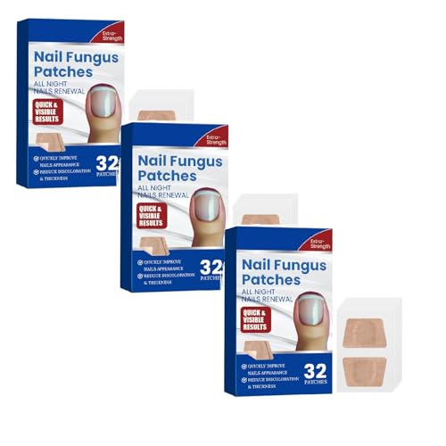 Nagelpilz-Pflaster Patch, Schnellwirkende Behandlung Gegen Fußnagelpilz - Mit Pflanzenextrakten - Sichtbare Ergebnisse in 2-4 Wochen - Für Gesunde Und Glatte Nägel (3PCS)