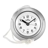 MPM Quality Design Badezimmer-Uhr aus Kunstoff, Quarz-Uhrwerk Sweep, 3-5 ATM Wasserdicht, Silber, Ø 135 mm, geeignet auch für Außenbereich und als Badezimmeruhr, Pooluhr, Küchenuhr