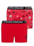 FC Bayern München Boxershorts | Boxerpants 2er-Set | Kinder |Rot