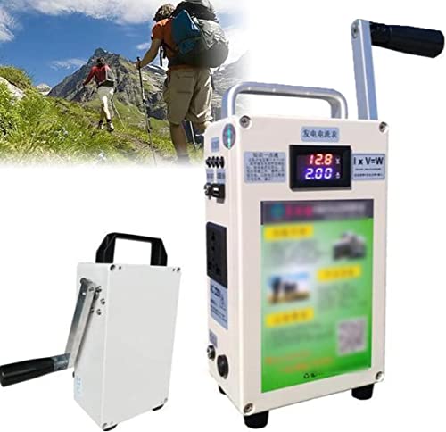 XDLYWUZIQ Tragbarer Handkurbelgenerator, 150-w-kurbelgenerator, Camping-handkurbelgenerator Für Mobiltelefone, Kurbelgeneratoren Für Zu Hause, Kurbelgenerator, Generator+Ladung