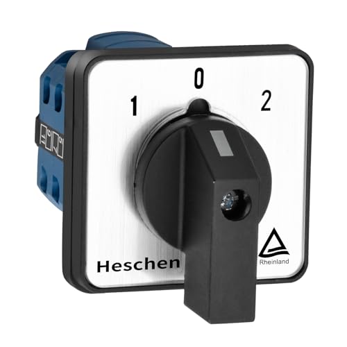 Heschen Universal-Nockenschalter, Drehschalter, Wechselschalter SZW26-20/D303.3, 660 V, 20 A, 3 Position, 3 Phasen, 12 Klemmen, CE