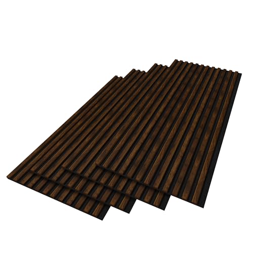 Stegu PROLINE Akustiklamellen Haselnuss – 120x60 cm, 4 Stück – FSC®-zertifiziert – Akustikpaneele – Schallabsorption und Stilvolle Wandgestaltung