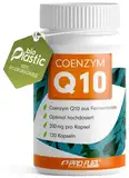 Q10 Kapseln hochdosiert 120x mit 200mg Coenzym Q10 pro Kapsel - hochwertiges (vegan) aus Fermentation - ohne unerwünschte Zusätze - laborgeprüft mit Zertifikat - Vorrat für 4 Monate