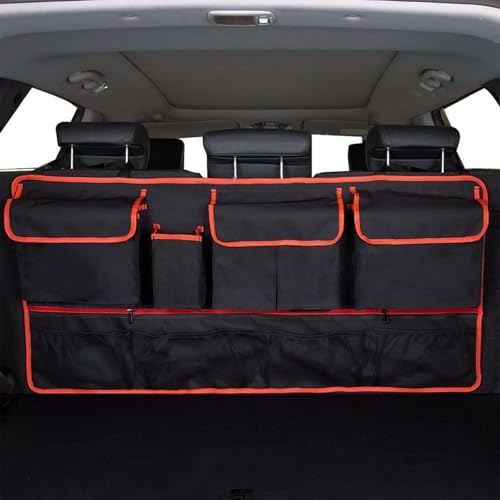 LKILFUWX Auto Kofferraum Organizer, Für Renault Zoe (2012-2024) Wasserdicht Kofferraum Tasche Multi-Compartment Car Organizer Auto Aufbewahrungstasche,C