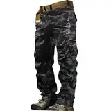 Hehiy Herren Cargohose aus Baumwolle,Regular Fit Hose Outdoorhose Freizeithose Cargo Jogger Herren Arbeitshose Herren Weiß 50 Jeans Cargohose MäNner Lang Hosen Herren Sport Baumwolle