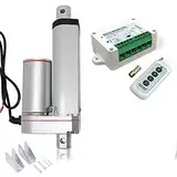 DCHOUSE 1000N 50mm Hub max Linearantrieb, DC 12V-Motor Lineartechnik-Aktuatoren Motor Drahtlose Fernbedienung Kit mit Montagehalterungen für elektronische, Medizinische, Elektrische Türöffner