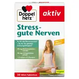 Doppelherz Stress - gute Nerven - mit den Vitaminen B1 & B5, mit Extrakt aus Melissenblättern & Ginkgo Biloba - 30 Mini-Tabletten