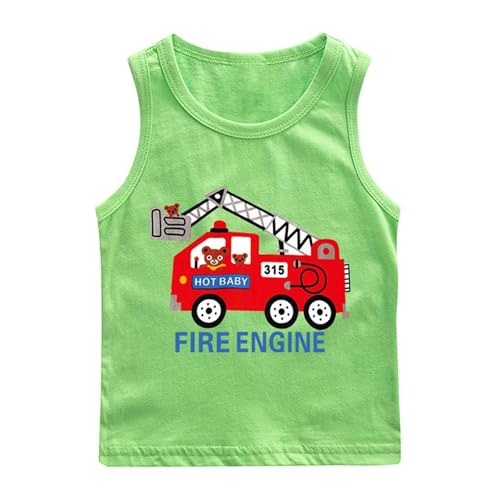 XINYUNZU Jungen Unterhemd Baumwolle Sommer Achselshirt Tanktop Casual Sport Tank Top Boys Shirt Ärmellos Mode Unterhemden für Kinder Outlet Shop Grün 3 Jahre