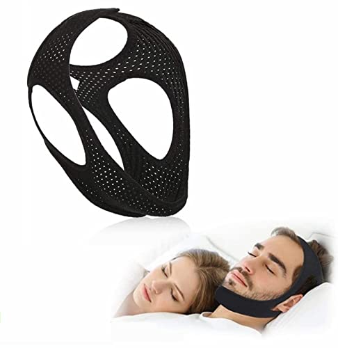 Anti Schnarchen Kinnriemen, Anti Snoring Chin Strap, Antischnarch Band, Schnarchstopper Anti Schnarchen, Schnarchlösung, Für Schnarchen, Reduktion Snore Relief Kinnriemen,2023 Aktualisierung,Schwarz