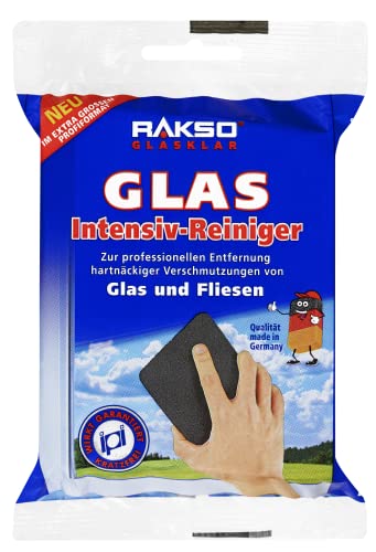 RAKSO Glas-Intensivreiniger - 1 Scheibenreiniger aus Edelstahlwolle, kratzfrei, Glasreiniger & Fliesenreiniger für Wand/Boden-Reiniger