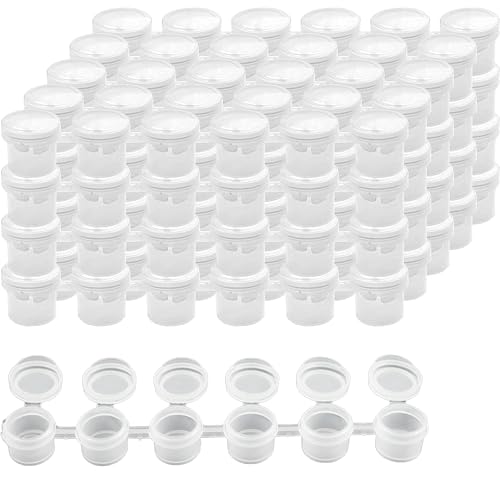 SEABABOO Mini Farbtopf Malerei 30 Töpfe Farbstreifen Töpfe Farbbehälter Mit Deckel Farbtopf Pod Streifen Aufbewahrungsbehälter Farbtopf Kunsthandwerk für Kunstfestivals Malklassen (2ML)
