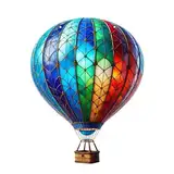 Heißluftballon Ornament 7.9x6.1 Zoll Regenbogenschmuck Balloons Acrylhänge Ballon für Hot Air Lovers Geschenke Weihnachtsdekoration