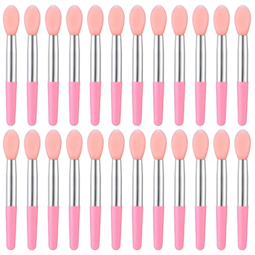Silikon Lippenpinsel 24 Stück Wiederverwendbarer Lippenmaske Applikator Hohe Qualität Lippenmasken Pinsel Mini Silikon Makeup Brushes Lippenapplikator Make up Lippenstift Pinsel für Frauen