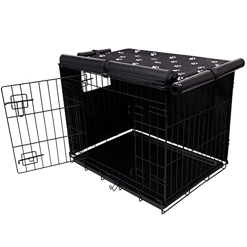 Petprime Hundekäfig-Abdeckung für den Innenbereich, strapazierfähig, wasserdicht, für Welpen, beseitigt Polyester, Hunde, Angst, geeignet für 61 cm, 76 cm, für kleine, mittelgroße und große Hunde