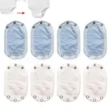 8 Stück Body Verlängerung Baby Babyspielanzug Gabelung Extenter Baby Bodysuit Extender Baby Onesie Extender Babystrampler Aus Reiner Baumwolle Mit Verlängerter Babystoffeinlage (Blau Und Weiß)