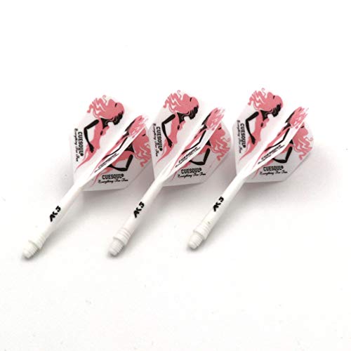 CUESOUL ROST Personalisierte Integrierte Dartpfeile Schäfte Schäfte und Darts Flights Medium, 3er Set Beauty Pattern (CSAK-5MN8-S)