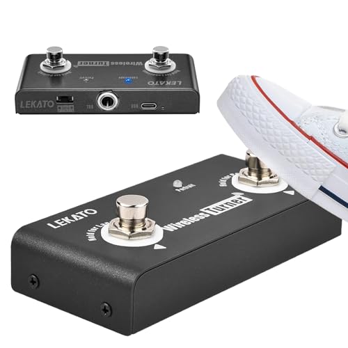 LEKATO Wireless Page Turner Pedal External Page Tuner Pedal Wireless for LEKATO Loops Pedal with Multi Loops Control and Smartphones Tablets with Android System Free Your Hand