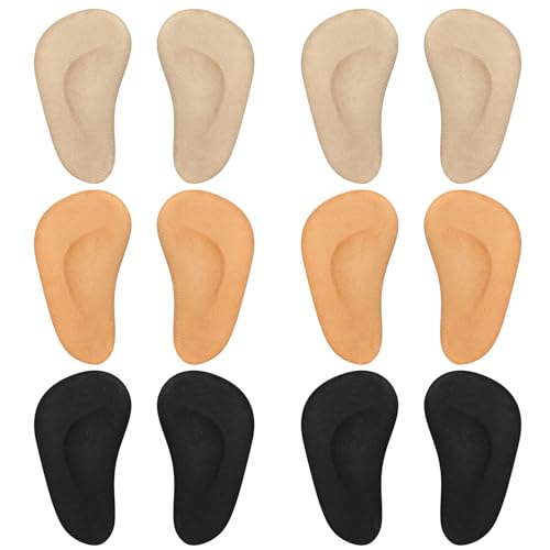 Gel Arch Support Einlegesohlen, 6 Paar Senkfuß Plattfuß Einlagen, Gel Schuheinlagen Plattfuß Orthopädische Senkspreizfuß Einlegesohlen für Corrector/Mittelfuß Pads/Korrektur Bogen Pads