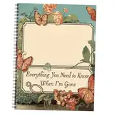 End of Life Planungs-Notizbuch, Terminplanungsbuch, 28 x 21 cm, Schlüsselinformationen, Dokumentenaufbewahrung, praktischer Beerdigungs-Notizblock für Damen und Herren