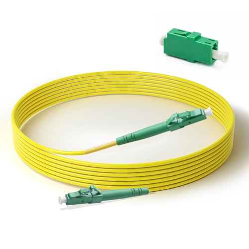 12 meters Glasfaserkabel LCAPC mit Glasfaser Adapter LCAPC Buchse, Glasfaserkabel LCAPC auf LCAPC Simplex Singlemode 9/125µm LSZH