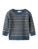 NAME IT Jungen Nmmnevo Knit Strickpullover, Bering Sea, 110 EU