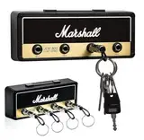 Marshall Schlüsselhalter Schlüsselbrett Wandmontage JCM800 Gitarre Schlüsselanhänger Haken Halterung mit 4 Gitarrenstecker Ein Geschenk für Musikliebhaber