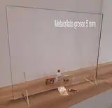 Panzerglasfolie aus Plexiglas, 5 mm, 80 x 65 cm, Apothekengeschäft - Schutzwand - Schutz für Gewerbe, Hotels, Supermärkte 80 x 65 cm