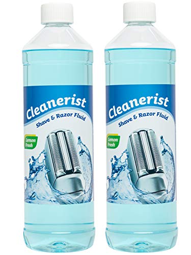 Die Seifenblase Cleanerist Scherkopfreiniger zum Nachfüllen geeignet für die Rasierer von Braun Clean & Renew Synchro Activator und Pulsonic Series 3/5/7/8/9, 2x1 L