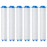 6 Stück PP Baumwolle Filter für Duschkopf Entfernung von Chlorresten, PP Sediment-Kartusche gefiltert, 9,5x2 cm Universal Saubere Wasserkernkern Baumwollkern für Regenduschkopf, Regenduschkopf