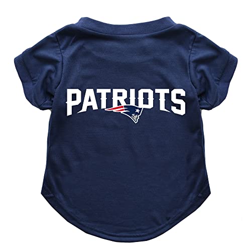 Littlearth Unisex-Erwachsene NFL New England Patriots Haustier-T-Shirt, Team-Farbe, Größe L