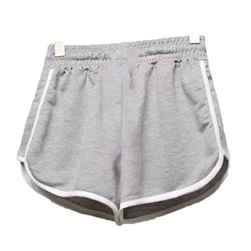 Generisch Hose Mädchen 92 Kurz Damen-Shorts, locker, schnell trocknend, Oberbekleidung, dünn, zum Laufen, Fitness, lässig, Oberbekleidung, Dreipunkt-Hose Sexy Hüftjeans Damen (Grey, XXXL)